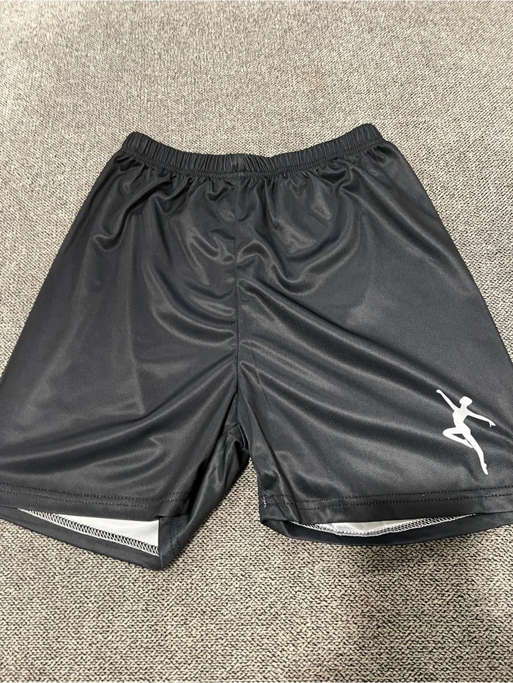 Gymnastics Black Athletic Top & Shorts Set